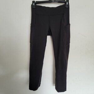 Lululemon Drawstring Dropped Side Pockets Back Pocket Cropped Leggings Size 4